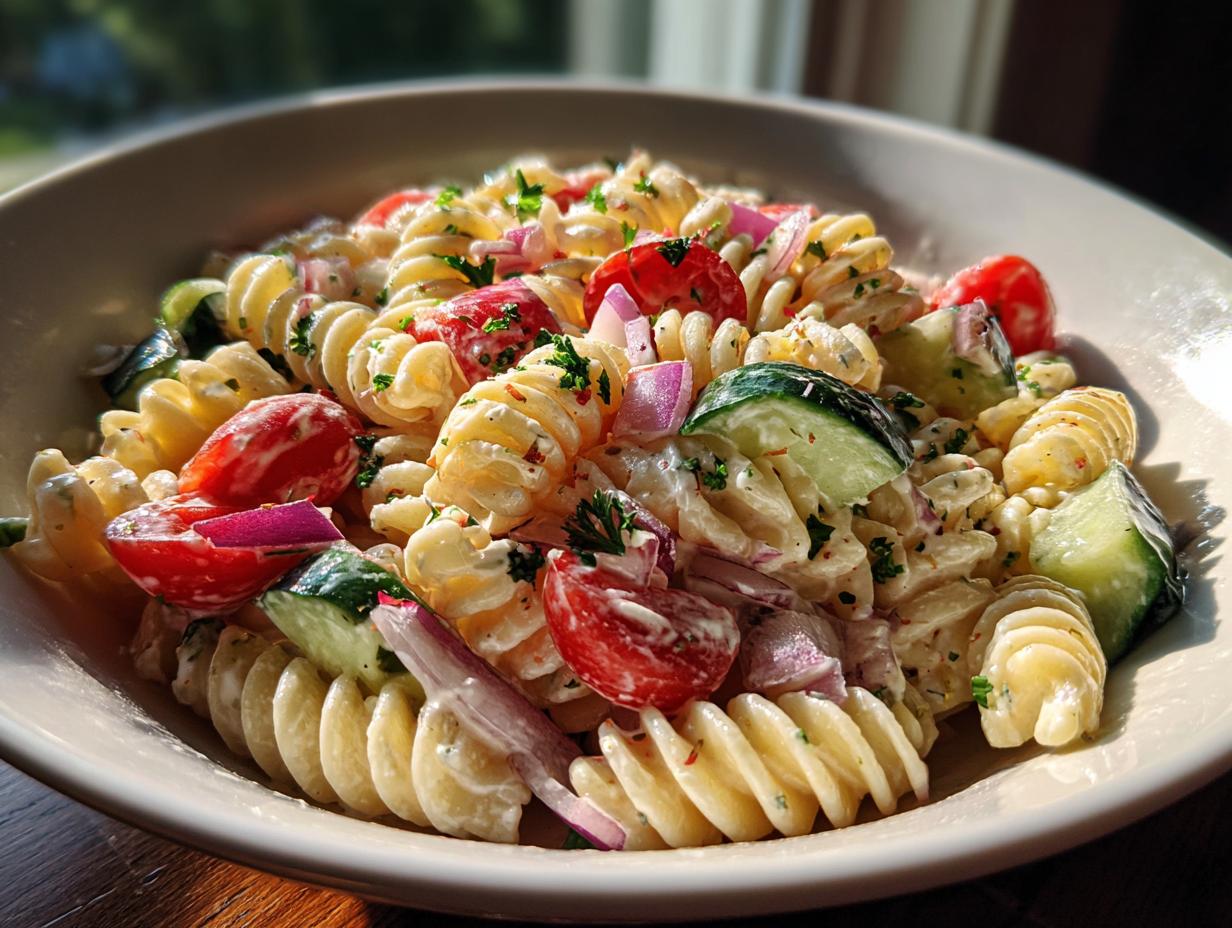 40-Minute Creamy Pasta Salad: Irresistible Summer Bliss