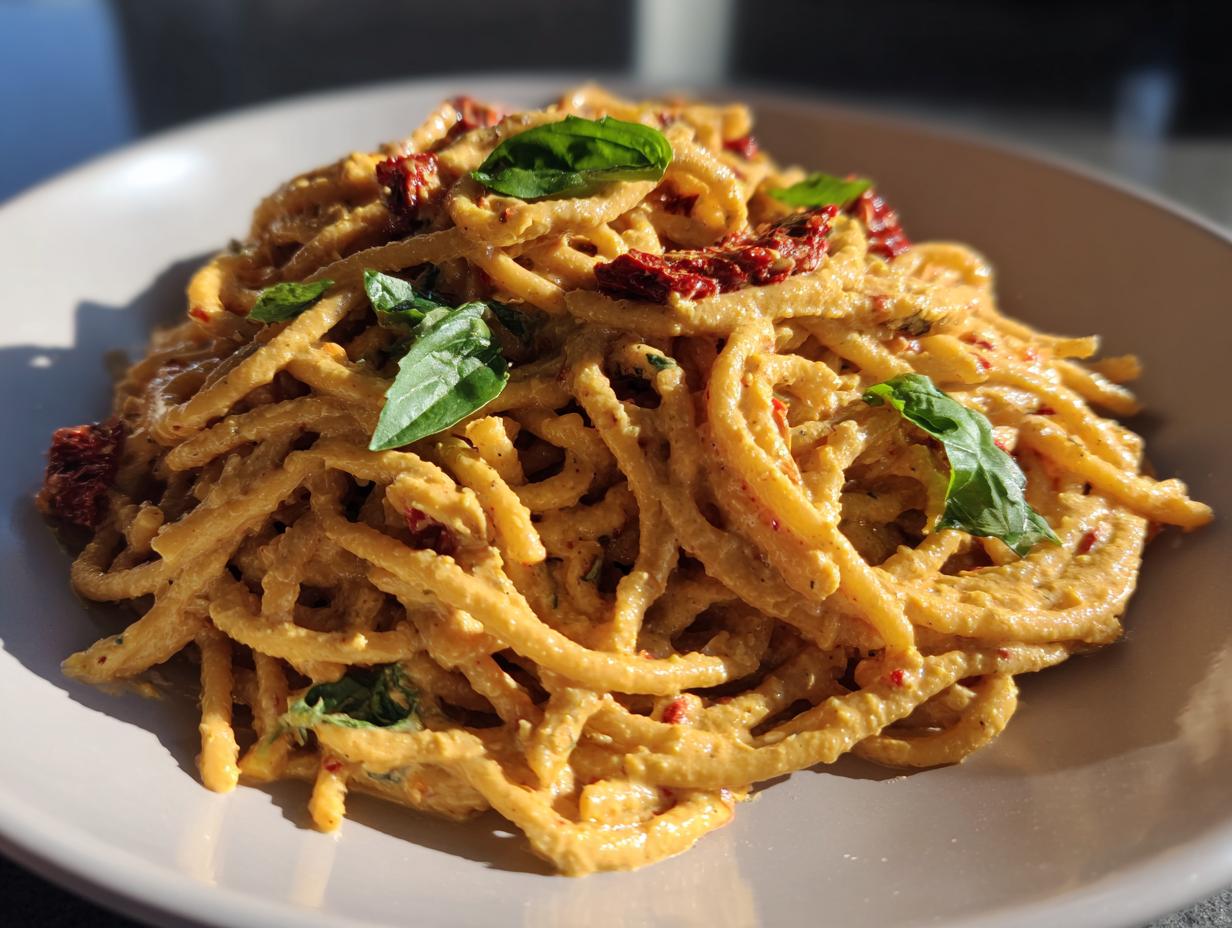 25-Minute Creamy Sun-Dried Tomato Vegan Pasta Perfection