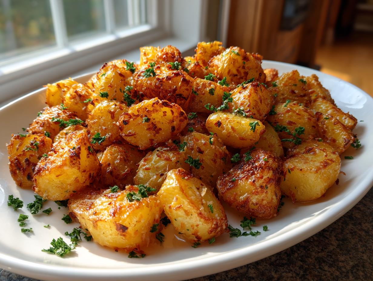 Irresistible Crispy Crunchy Parmesan Potatoes Recipe – 4 Secrets