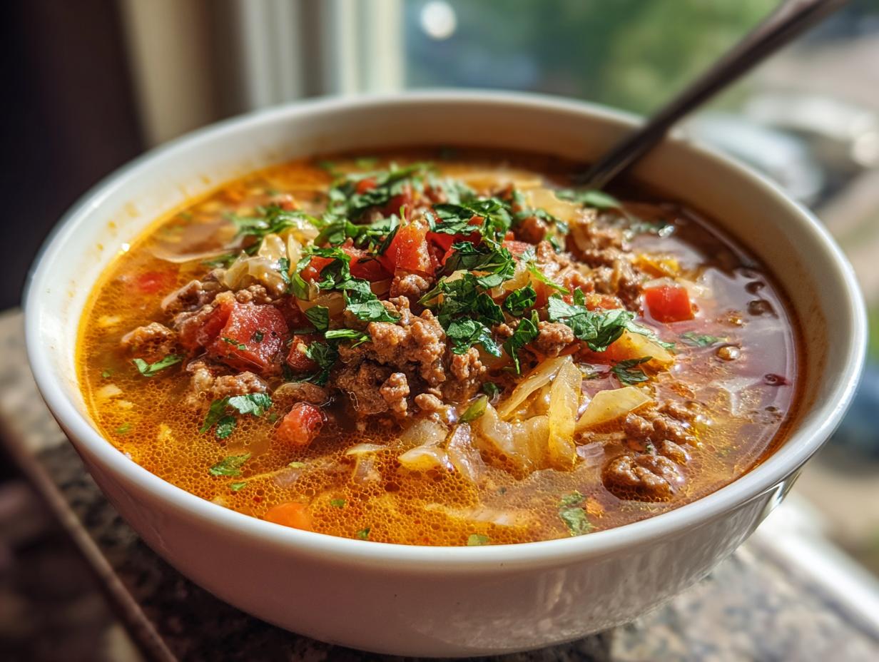 40-Minute Easy Cabbage Roll Soup Recipe – Comfort in Every Bite