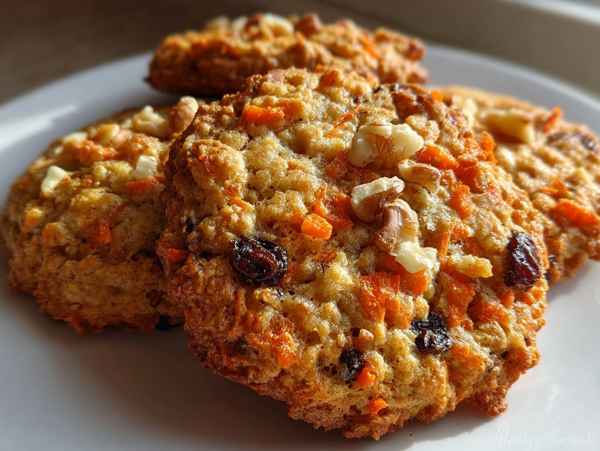 Easy Carrot Cake Oatmeal Cookies