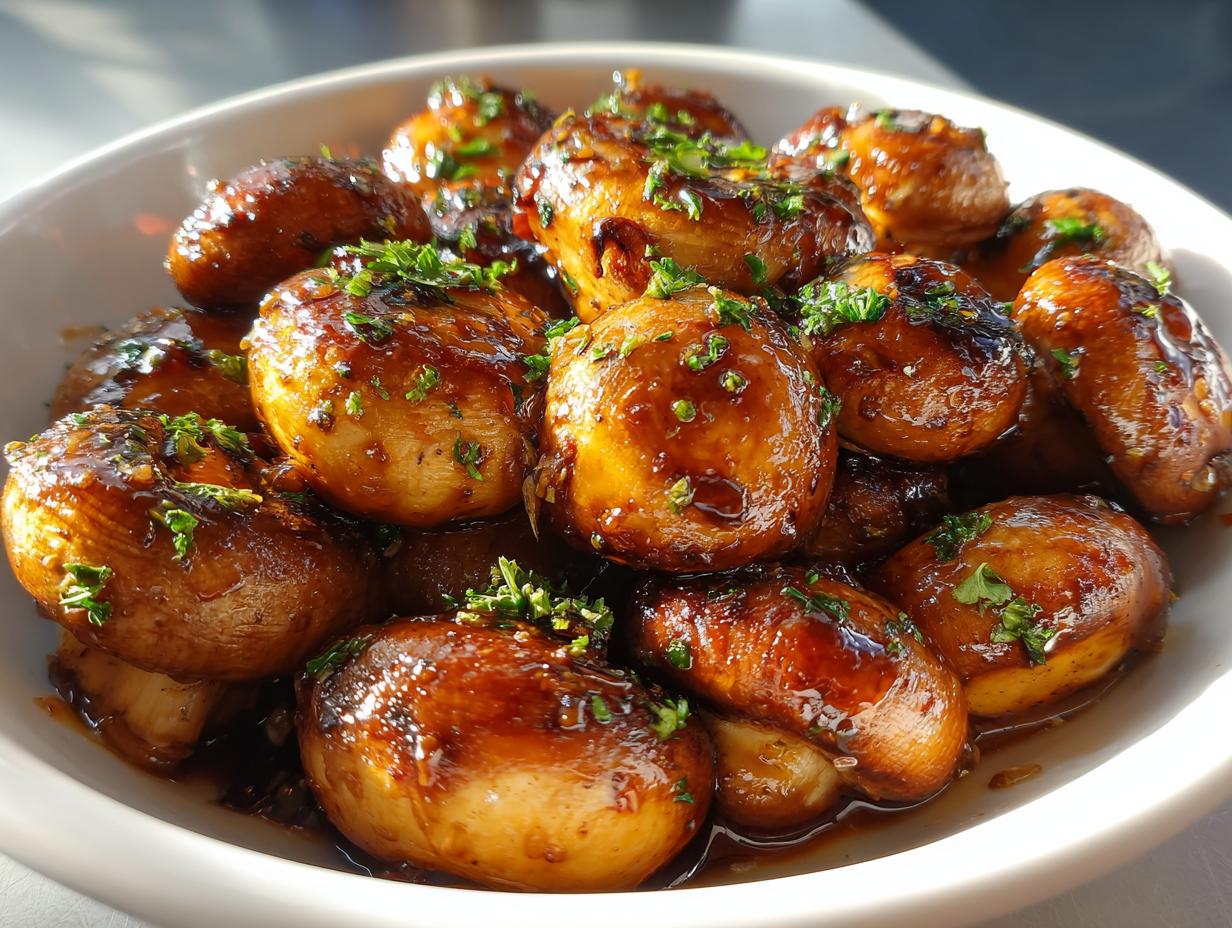 Roasted Mushrooms with Soy Sauce &amp; Honey Bliss