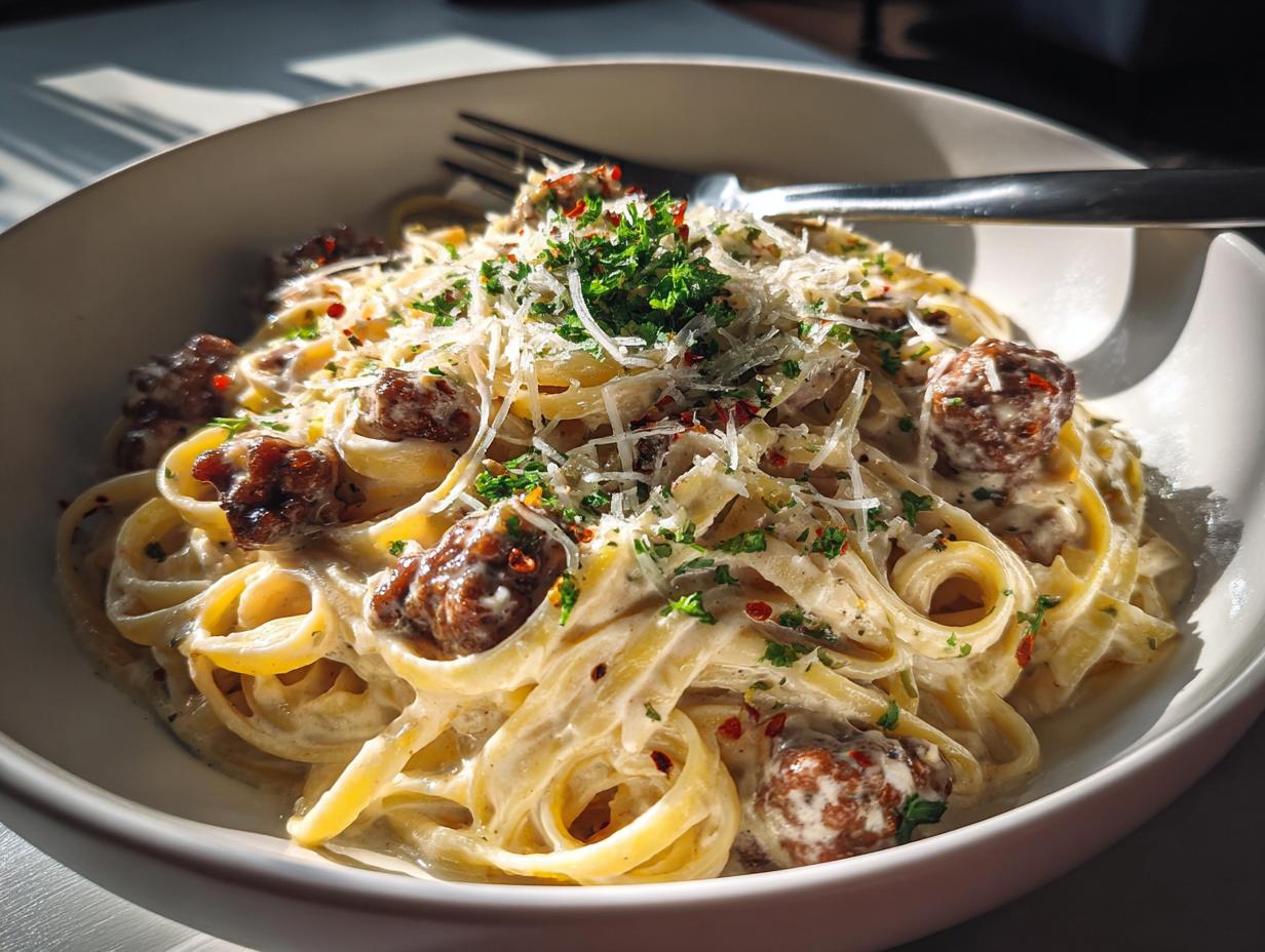 High Protein Creamy Beef Pasta Recipe – 32g Protein &amp; 25 Minute Bliss