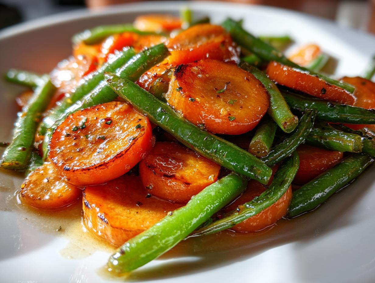 Honey Glazed Carrots &amp; Green Beans
