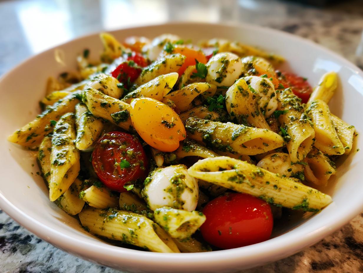 15-Minute Pesto Pasta Salad Recipe: Irresistibly Fresh &amp; Easy