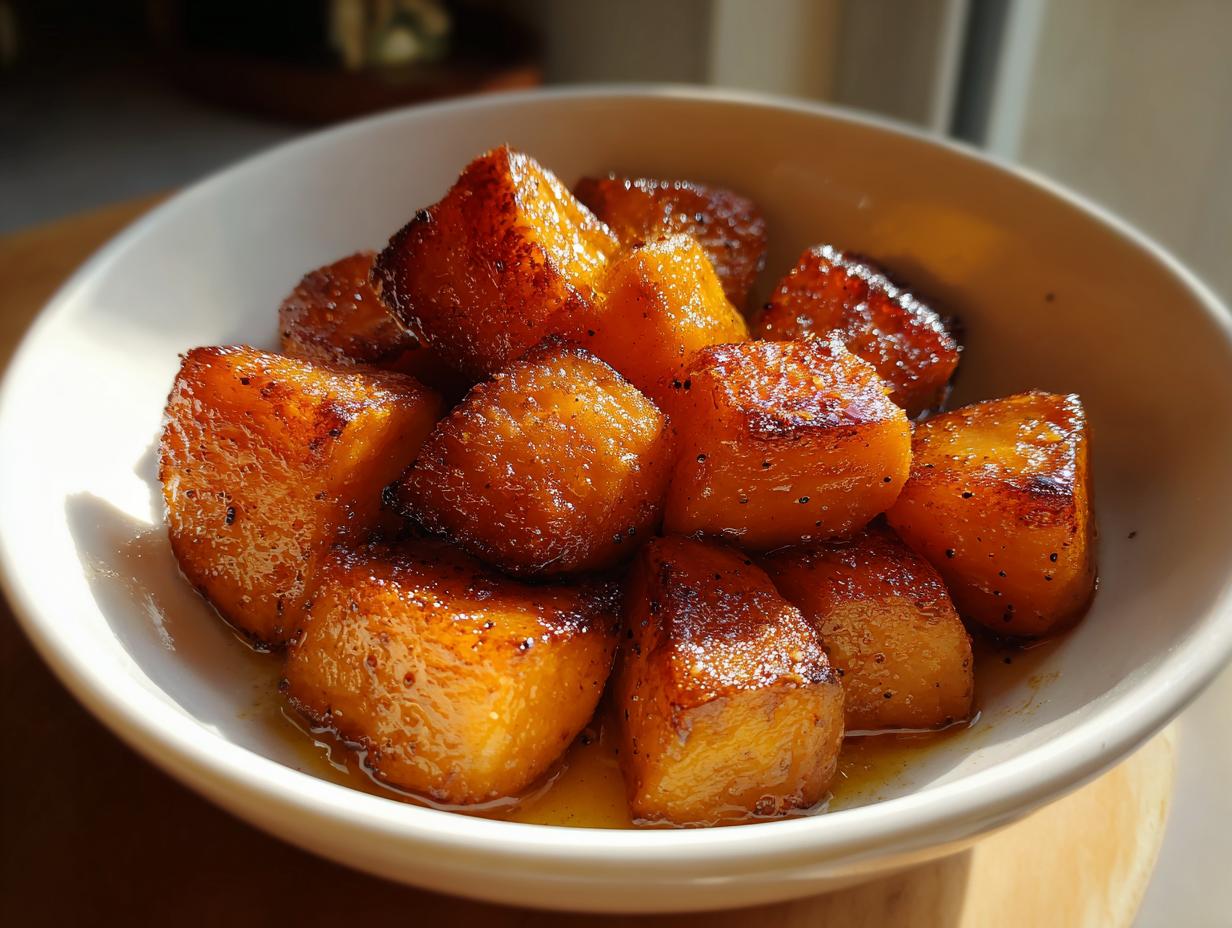 Roasted Sweet Potatoes with Cinnamon &amp; Honey
