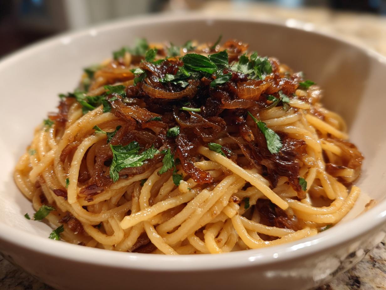 Vegan Caramelized Onion Pasta