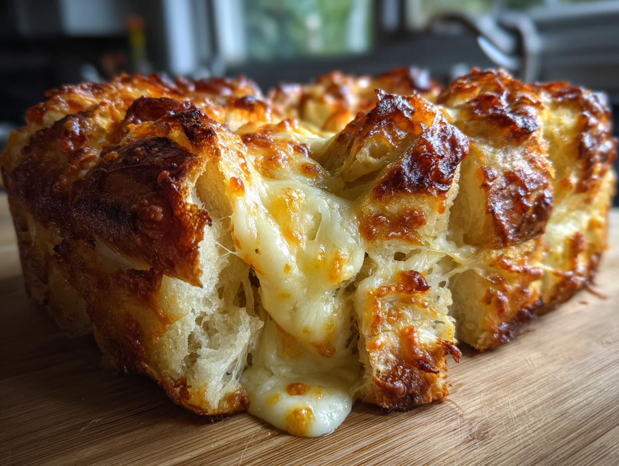 Cheesy Pull Apart Christmas Bread