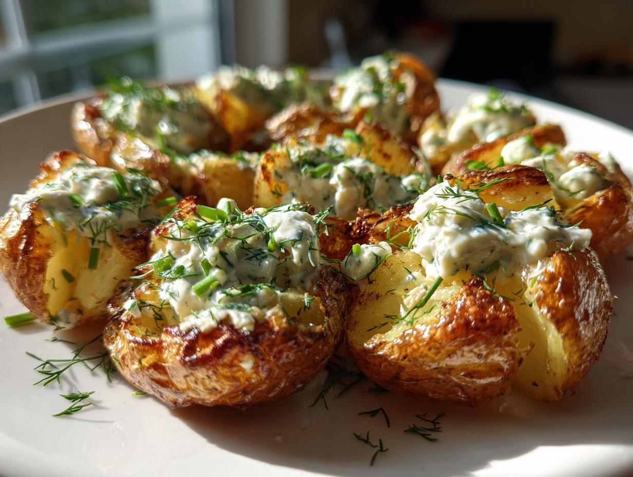 Crispy Smashed Potato Salad