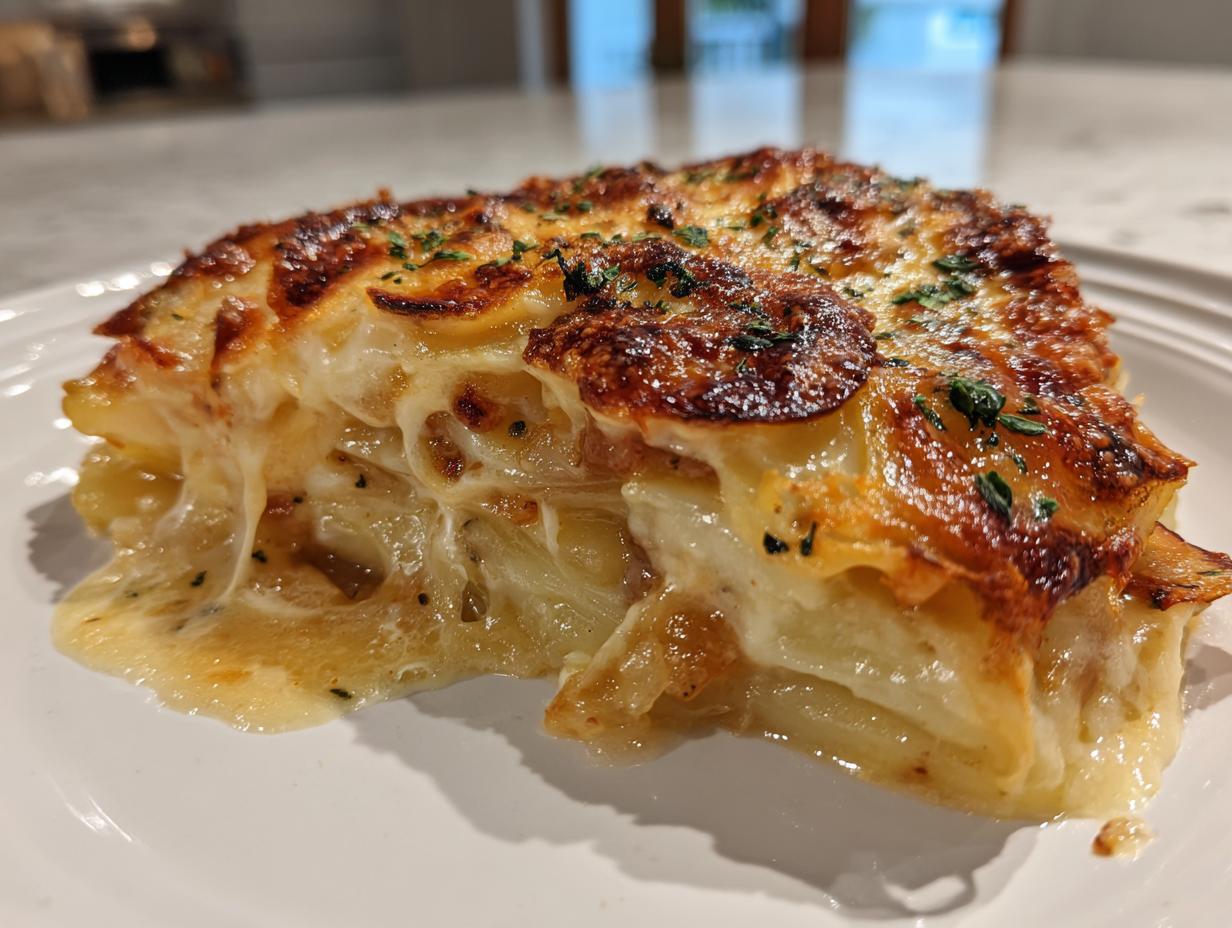 French Onion Potatoes au Gratin