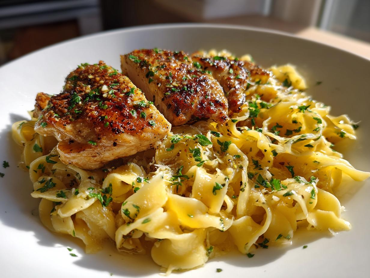 One-Pan Chicken with Buttered Noodles