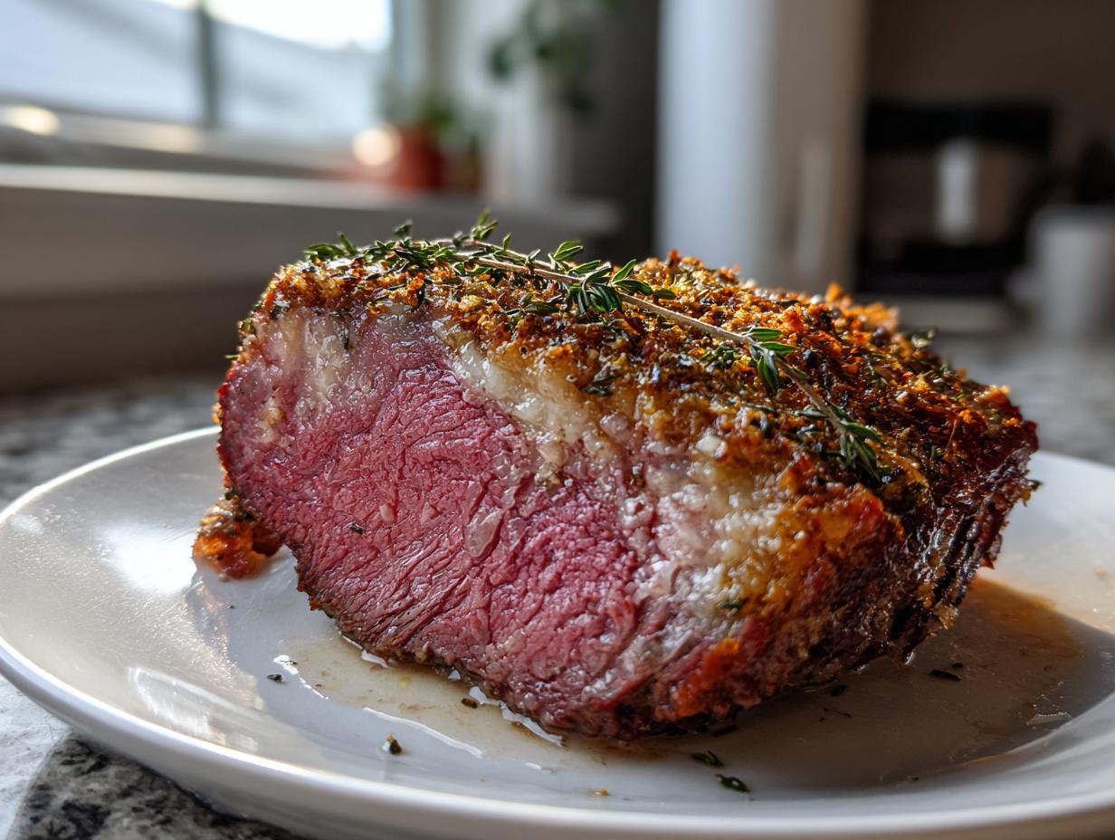 Christmas Prime Rib with Herb Crust