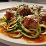 Zucchini Noodles with Turkey Meatballs