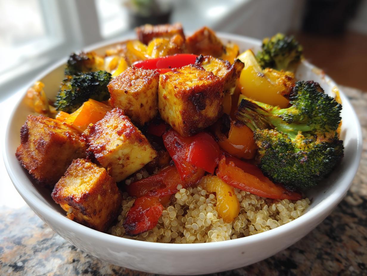 Baked Tofu and Veggie Bowls