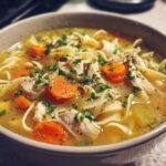 Classic Ginger Garlic Chicken Noodle Soup