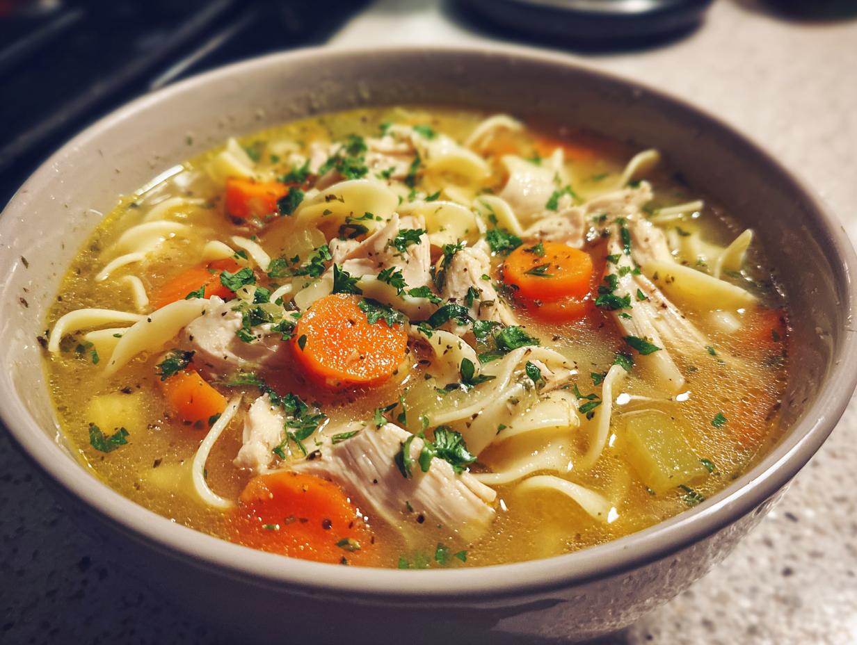 Ginger Garlic Chicken Noodle Soup