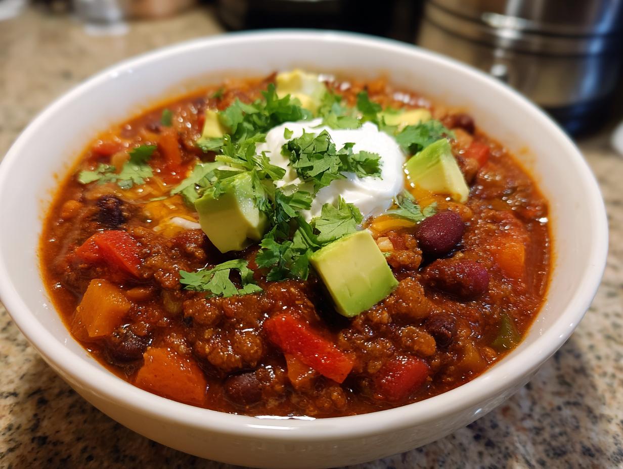 Slow Cooker Lentil Taco Chili