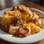 Crockpot Cheesy Potatoes and Kielbasa