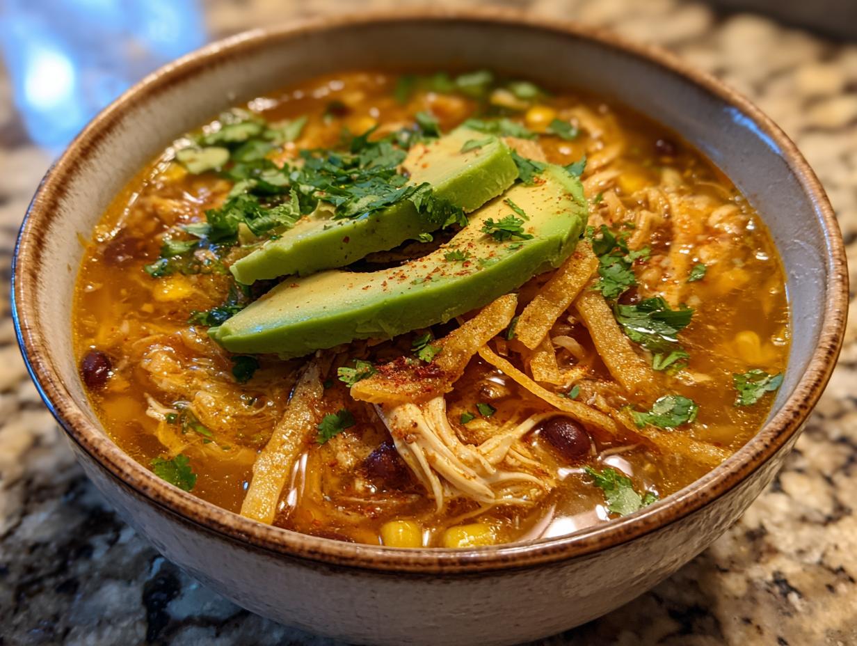 Crockpot Chicken Tortilla Soup