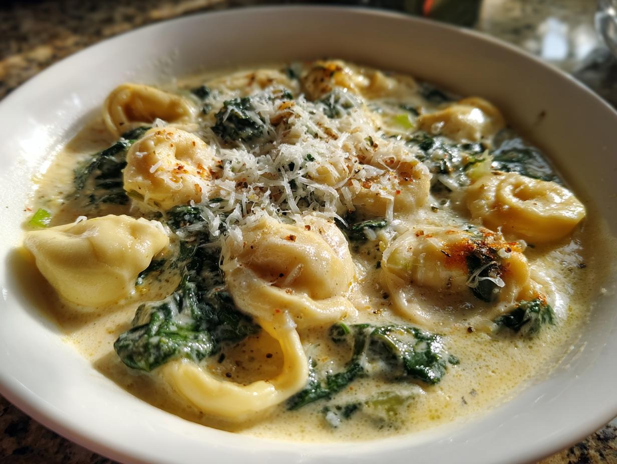 Crockpot Tortellini Soup with Cream Cheese