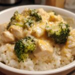 Easy Crockpot Cheesy Chicken Broccoli Rice