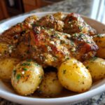 Garlic Parmesan Crockpot Chicken and Potatoes