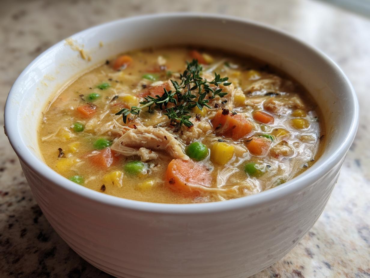 Healthy Chicken Pot Pie Soup