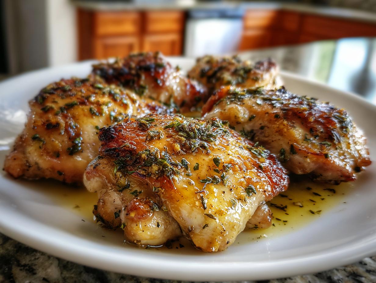 Lemon Garlic Chicken Thighs