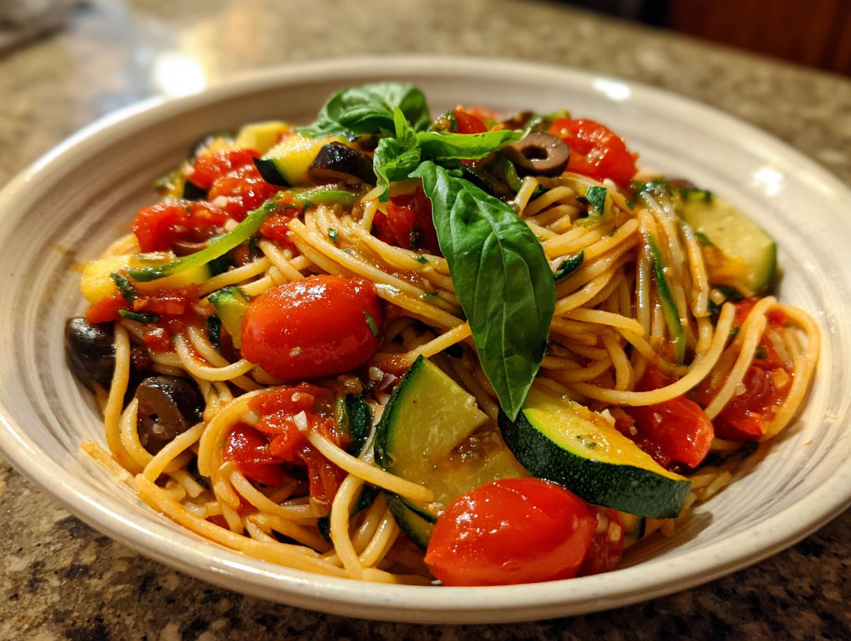 Raw Spaghetti Veggie Pasta