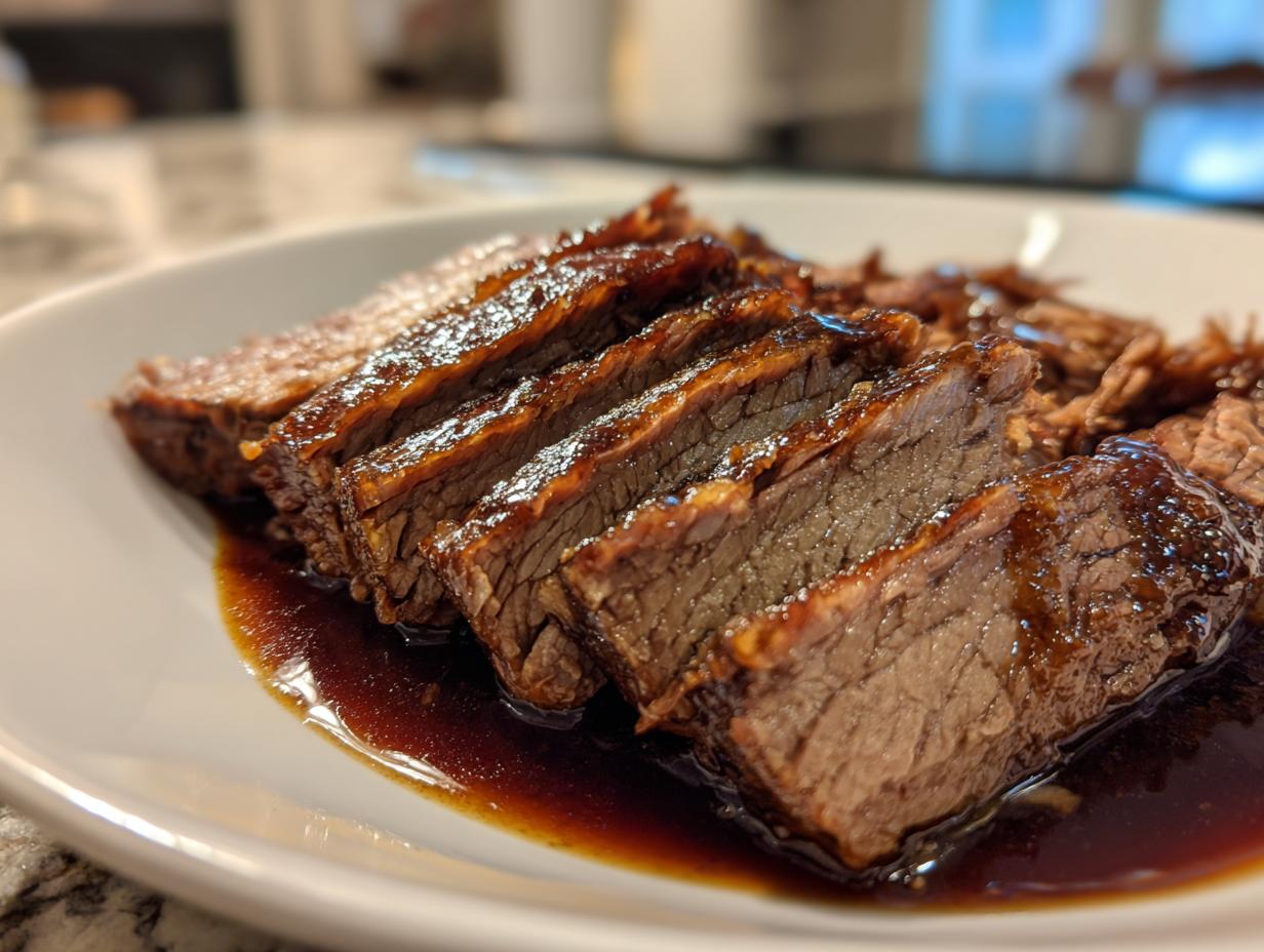 Slow Cooker Brisket with Onion Gravy