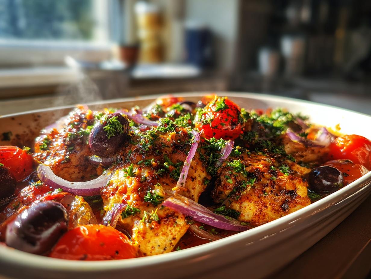 Slow Cooker Greek Chicken with Olives and Tomatoes