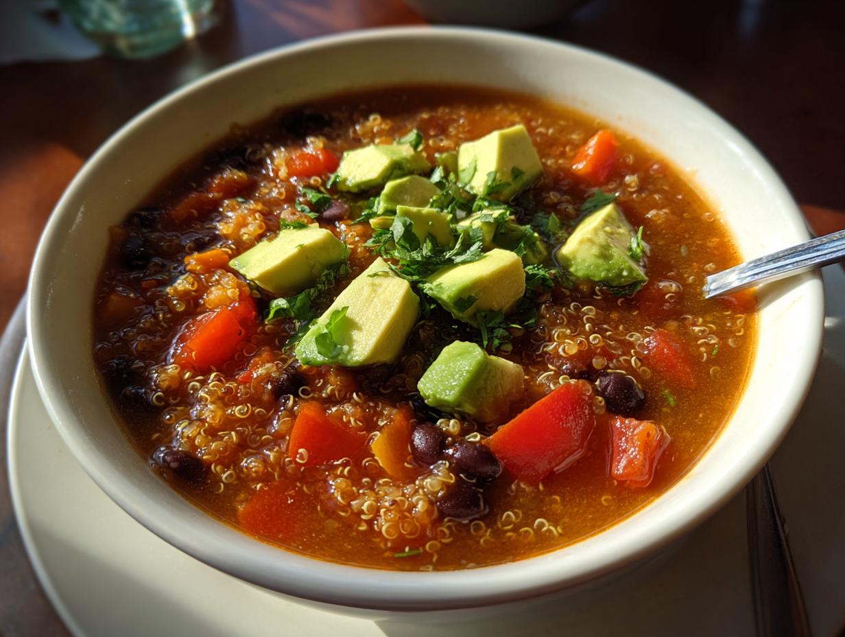 Slow-Cooker Quinoa Tortilla Soup