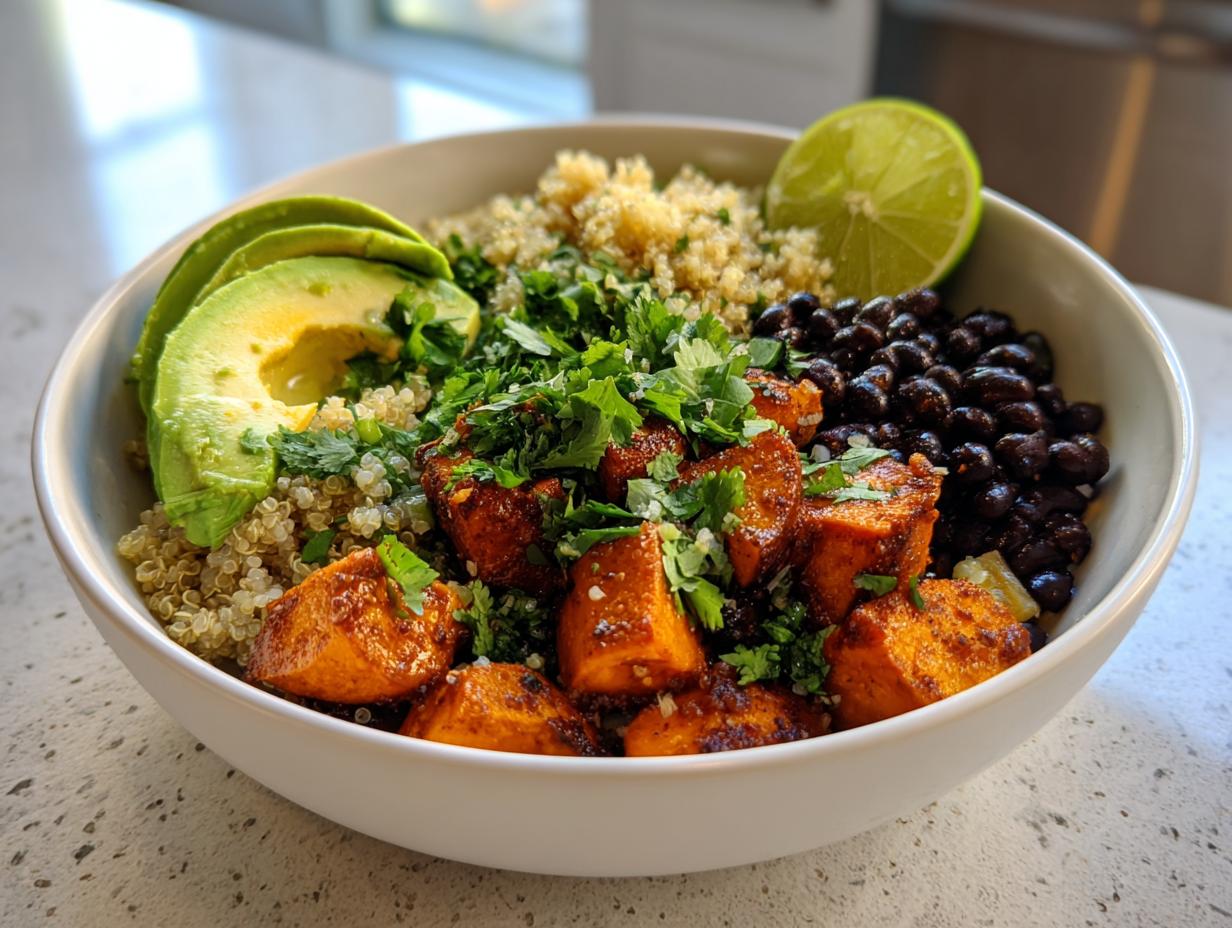 Sweet Potato Taco Bowls with Black Beans and Avocado