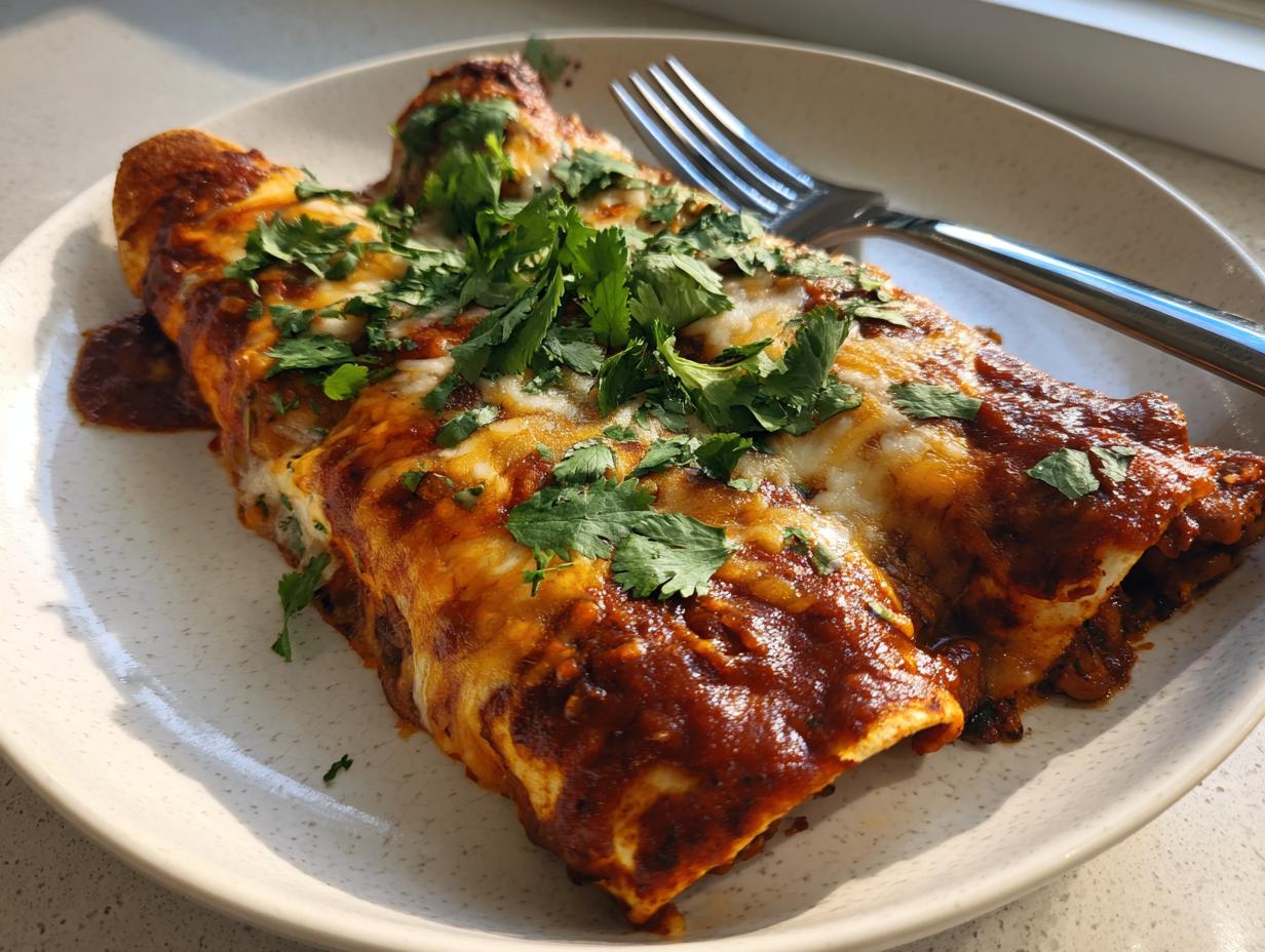 Vegan Enchiladas with Black Beans and Corn