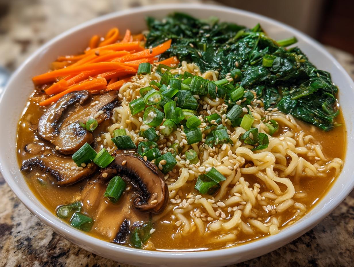 Vegan Sesame Ramen with Tahini Broth