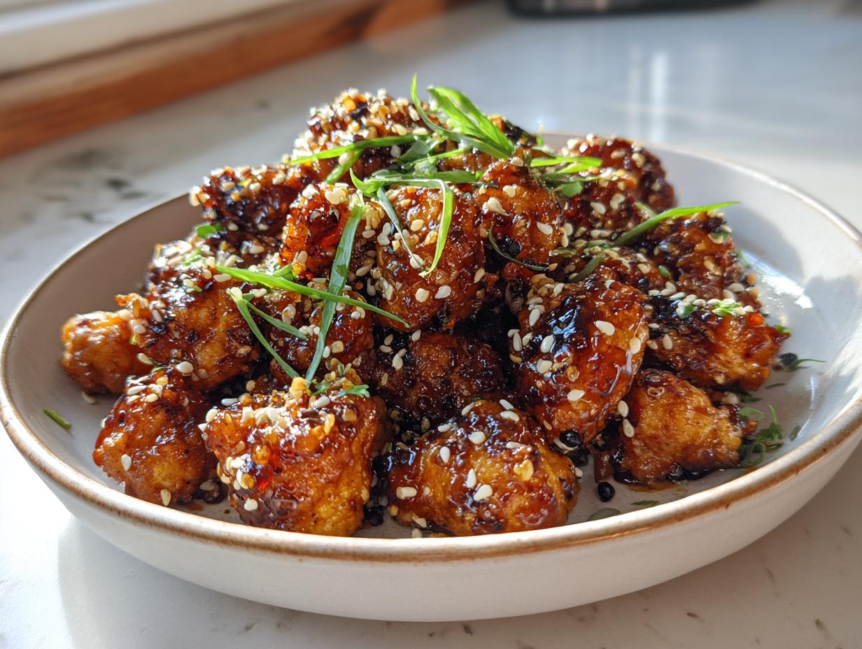 Vegan Sticky Sesame Chickpeas