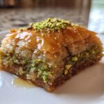 Baklava with honey and pistachios