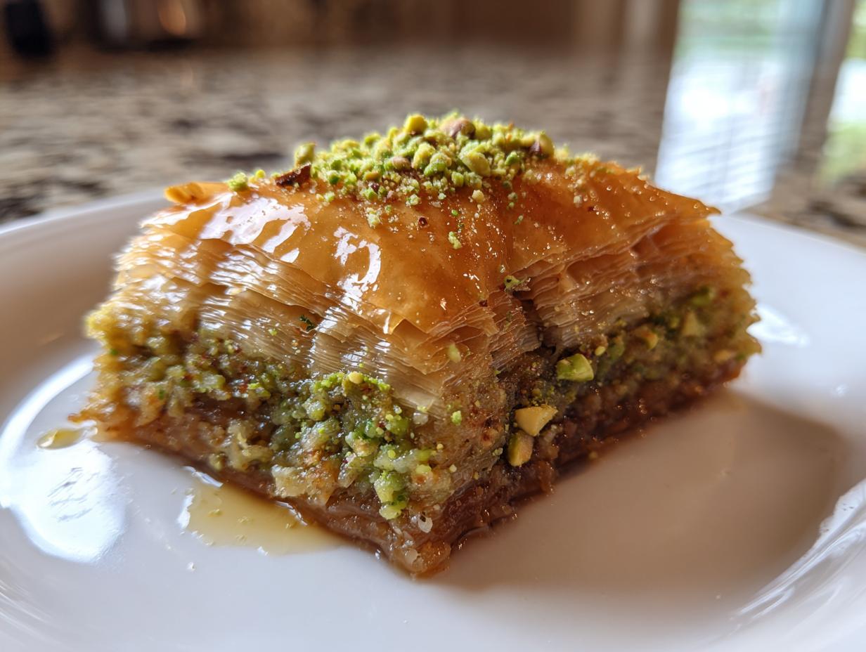 Baklava with Honey and Pistachios