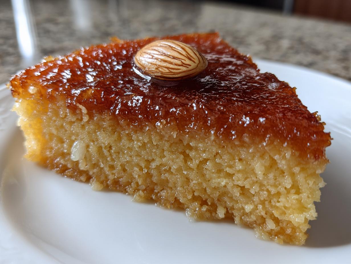 Basbousa with Rose Syrup