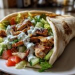 Chicken shawarma with garlic sauce