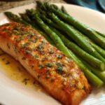 Garlic Butter Salmon and Asparagus