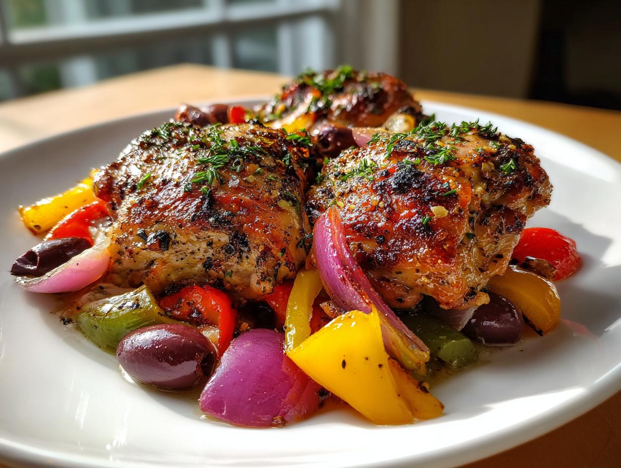 Greek Sheet Pan Chicken with Veggies