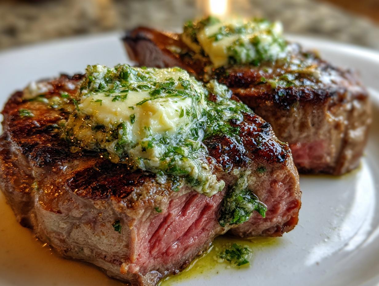 Grilled Lamb Chops with Herb Butter