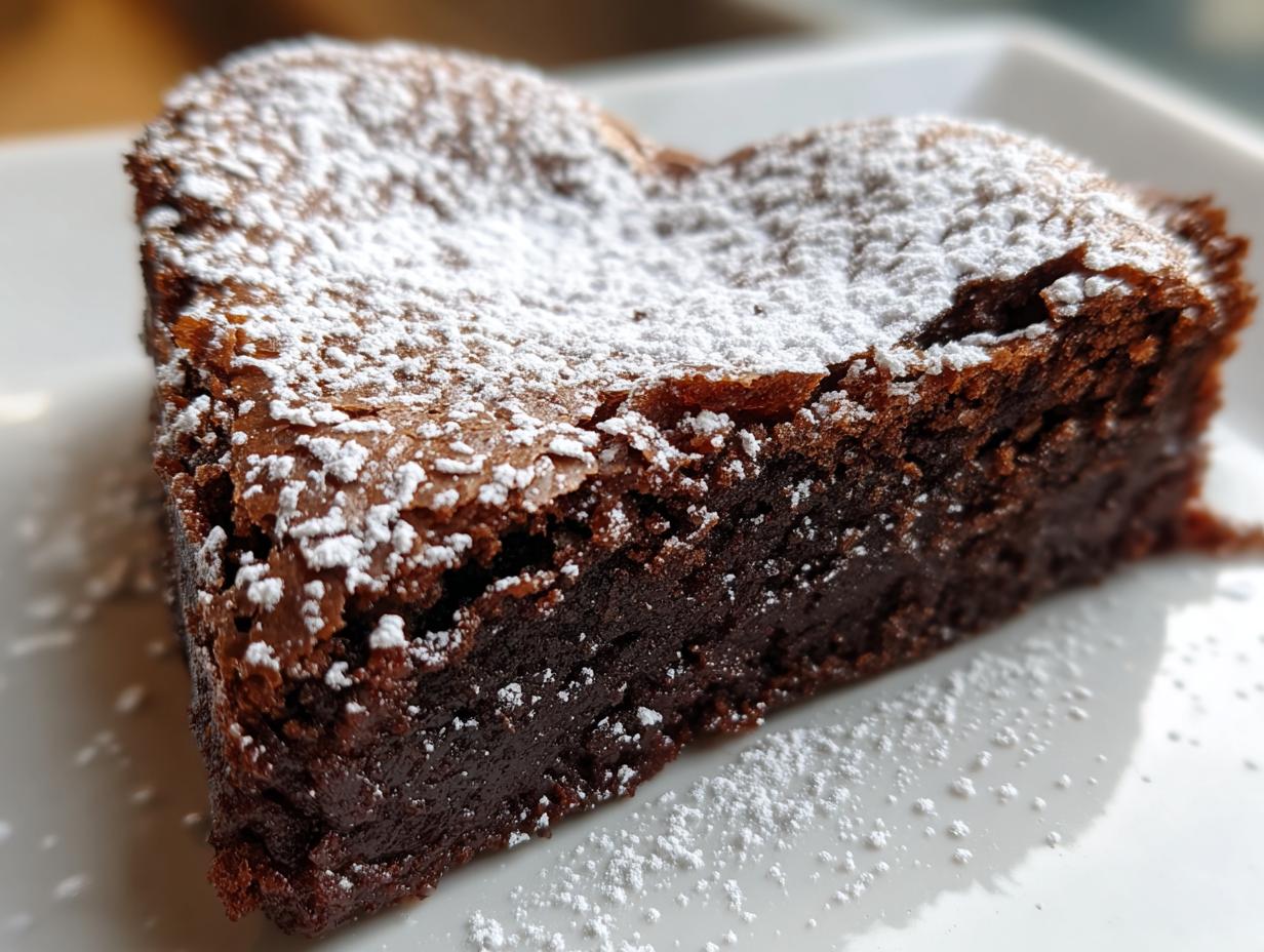 Heart-shaped brownies
