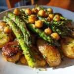 Herbed Potato Asparagus and Chickpea Dinner