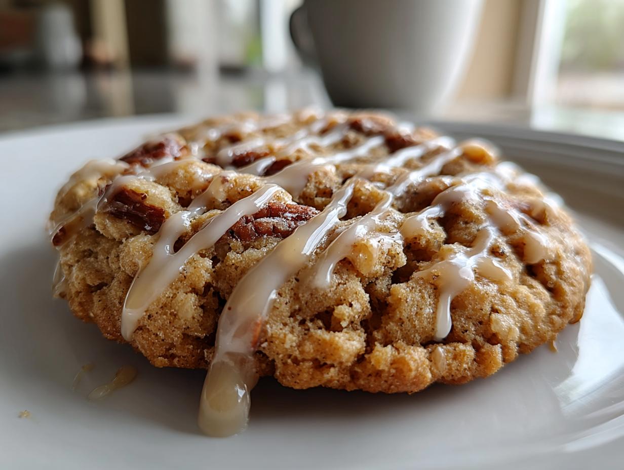 Maple Pecan Cookies with Glaze