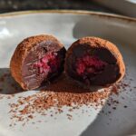 Raspberry chocolate truffles