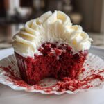 Red velvet cupcakes with cream cheese frosting