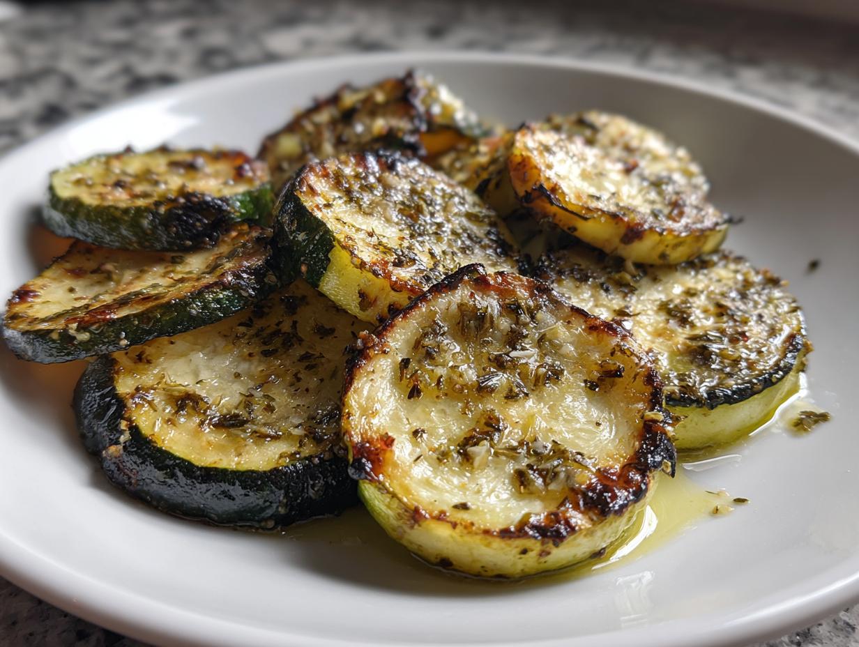 Roasted Zucchini With Garlic