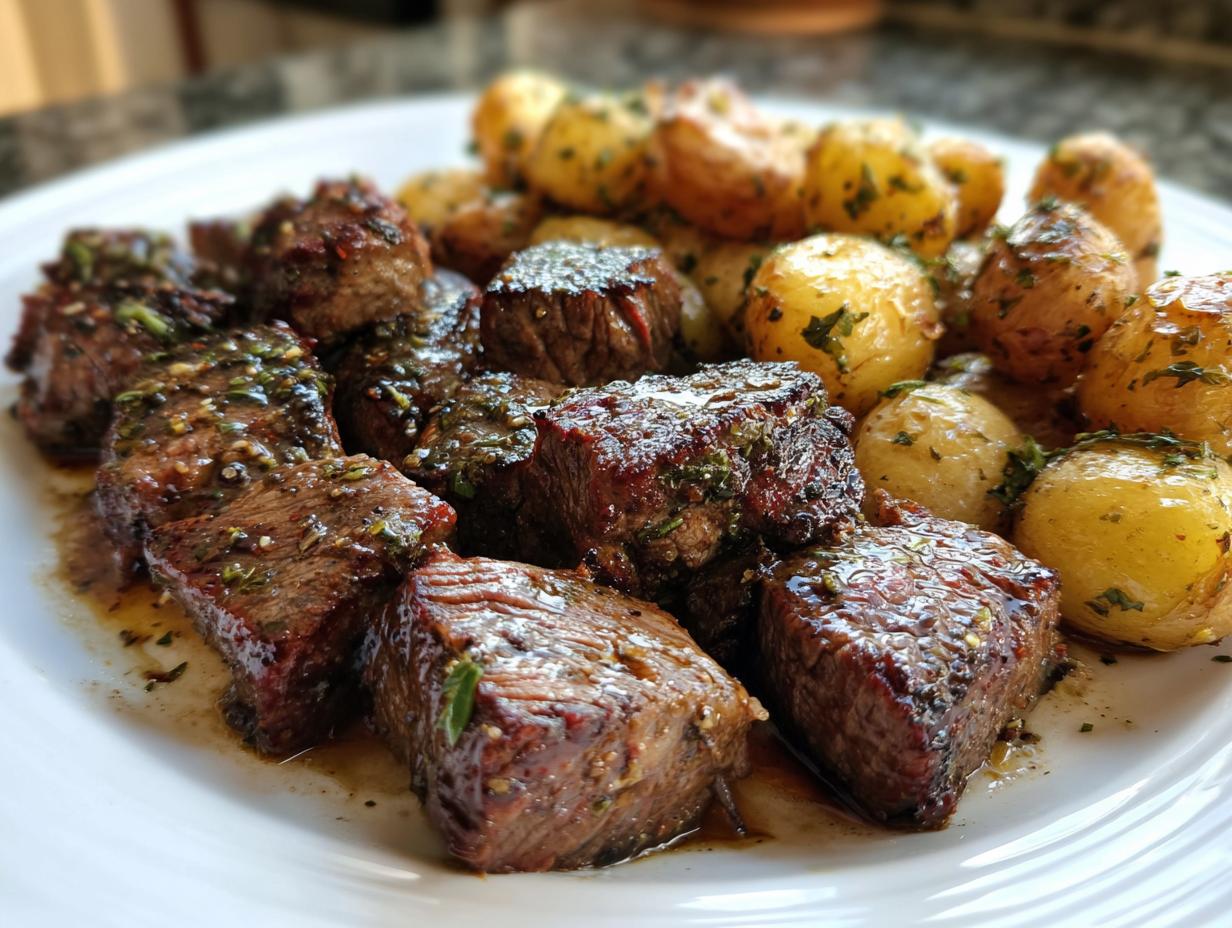 Sheet Pan Balsamic Steak and Potatoes